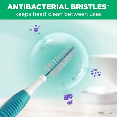 GUM Proxabrush Go-Betweens - Wide - Interdental Brushes - Soft Bristled Dental Picks for Plaque Removal Health - Safe for Braces & Dental Devices, 10 Count (Pack of 4)