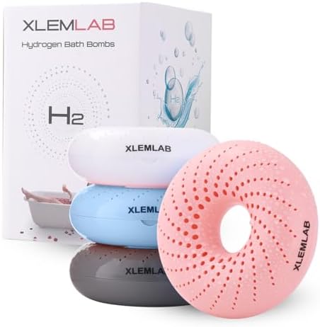 Hydrogen Bath Bombs for Women, Hydrogen Water Tablets for Bath Soak, H2 Water for Face Washing Bathing Spa & Hot Tub, Enhance Skin Hydration Body Relaxation Anti-Aging 4 Packs