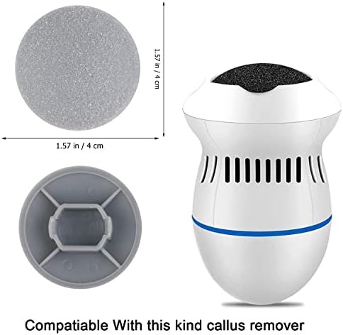 25 Pack Replacement Pads Refills for Pedi Vac Portable Electric Vacuum Callus Remover Foot File for Exfoliation Cracked Heels Dead Skin with a Clean Brush (20pcs Grind Head Pads +5pcs Sponge Ring)