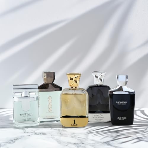 Jean Rish Instinct Pour Homme Eau De Toilette - Perfume for Men (3.4 Fl Oz / 100ml) with Ambergis, Jasmine & Orange Notes - Long Lasting and Luxury Fragrance