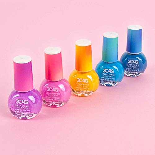 3C4G Color Changing Nail Polish Set for Girls & Teens - 5 Magical, Non-Toxic Colors That Transform, Safe & Fun Nail Polish Kit for Ages 8+ Perfect for Parties, Gifts, & DIY Manicures Make It Real