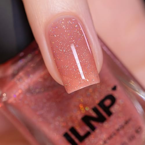ILNP Rosalie - Rosy Pink Holographic Jelly Nail Polish