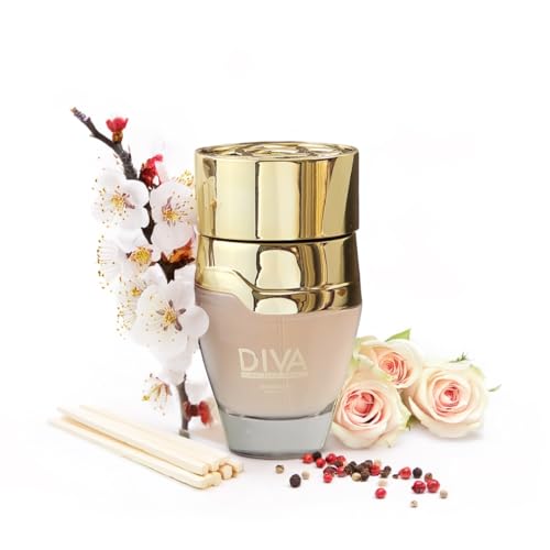 Jean Rish Diva Eau De Parfum - Perfume for Women (3.4 Fl Oz / 100ml) with Champagne Rose, Pink Pepper & White Musk Notes - Long Lasting and Luxury Fragrance