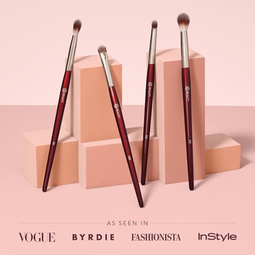 BK BEAUTY - CORE LINE EXTENSION EYE SET (4PC) - Professional Eyeshadow Brush Set for Precise Makeup Placement & Blending | Premium Eye Makeup Brushes for Flawless Application