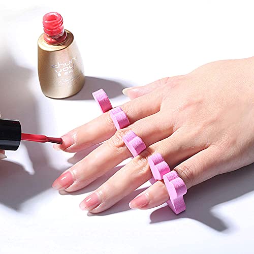 120pcs Toe Separators for Pedicure - Sponge Toe Separator for Nail Polish Party Nail Art Painting Toenails, 4 Funny Colors - Comfy and Soft