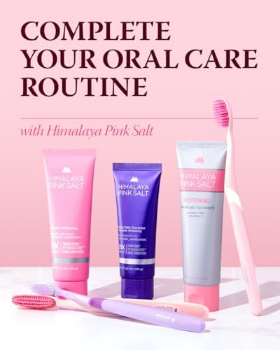 HIMALAYA PINKSALT Natural Whitening Toothpaste, 3.9 OZ (Pack of 4)- Fluoride Free I Natural Toothpaste for Teeth Whitening I Gum Health Care I Plaque Remover I Spearmint Flavor