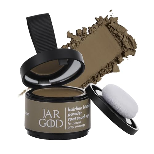 JARGOD Hairline Root Touch-Up Concealing Powder for Instant Gray Coverage and Highlights for Women & Men (0.14 Ounce, Light Brown)