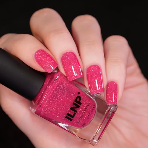 ILNP Gummy Bear - Vibrant Pink Holographic Jelly Nail Polish - Vegan, Cruelty Free, Non Toxic