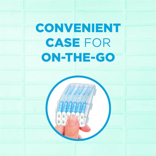 GUM Soft-Picks Advanced- Tight, Easy to Use Dental Picks for Teeth Cleaning and Gum Health, Disposable Interdental Brushes with Convenient Carry Case, Dentist Recommended Dental Picks, 60ct(3pk)