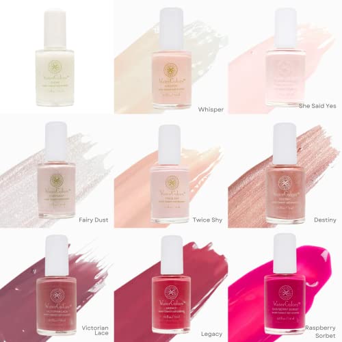 Honeybee Gardens Water-Based Nail Enamel, Clear, Eco-Friendly, Odorless & Vibrant Polish, 0.5 fl oz