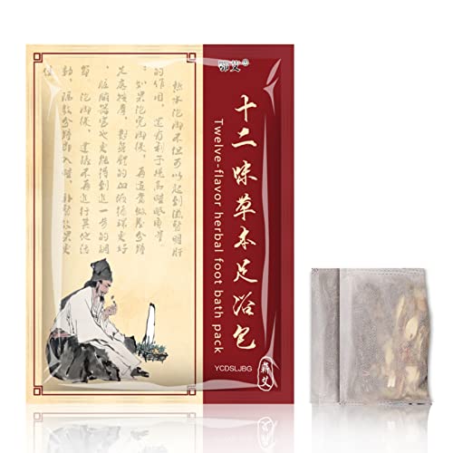 30 Pack Ginger & Mugwort Herbal Foot Soak Spa Set - 900g Natural Plant Blend with Safflower & Angelica Root, Relaxing Aromatherapy Bath for Home Wellness 泡脚包 使用泡脚桶