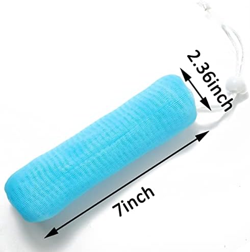 GXXMEI 20PCS Exfoliating Mesh Soap Pouch Mesh Soap Saver Bag Bubble Foam Net for Body Facial Cleaning Tool, 5 Colors