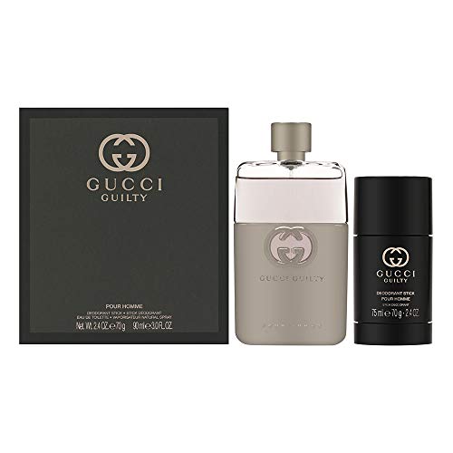 Gucci Guilty for Men By 2 Pc Gift Set (eau De Toilette 3.0 Oz + Deodorant Stick 2.4 Oz), 2count