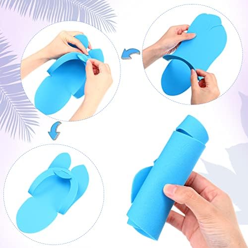 JaGely 90 Pairs Disposable Pedicure Slippers Bulk, Pedicure Flip Flops Disposable Anti Slip EVA Foam Spa Slippers Sandals for Guests Women Girls Kids Foot Bath Nail Salon Party Supplies