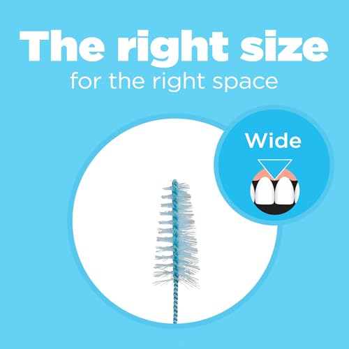 GUM Proxabrush Go-Betweens Refills - Wide - Compatible with GUM Permanent Handle - Reusable Interdental Brushes - Soft Bristled Dental Picks, 8ct(6pk)