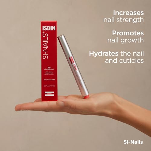 ISDIN Si-Nails - Fast Absorbing Nail Strengthening and Hardening Serum for Nail Durability in Thin Nails, made with Cationic Hyaluronic Acid 0.08 FL OZ