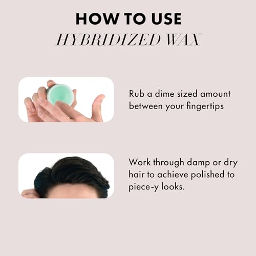 Hanz de Fuko Hybridized Wax – Premium Men’s Hair Styling Wax for a Medium Hold, Satin Shine Finish – Perfect Product for Medium Length Hairstyles, Works for All Hair Types – 2 oz, Travel Size