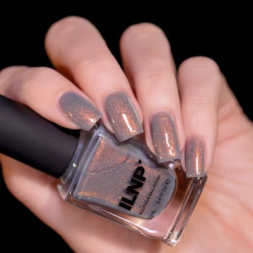 ILNP Flicker - Flickering Light Grey Shimmer Nail Polish