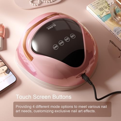 248W UV LED Nail Lamp, Nails Dryer for Gel Nail Polish, Fast Curing with Automatic Sensor 4 Timers and LCD Display Gift for Women and Girls