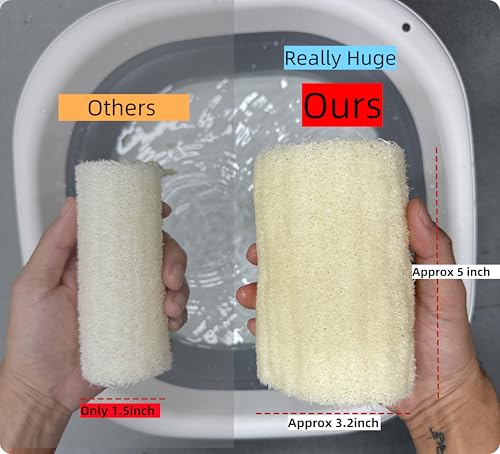 100% Large (5" Length) Nature 6 Pack of Organic Loofahs Loofah Spa Exfoliating Scrubber Natural Luffa Body Wash Sponge Remove Dead Skin Made Soap