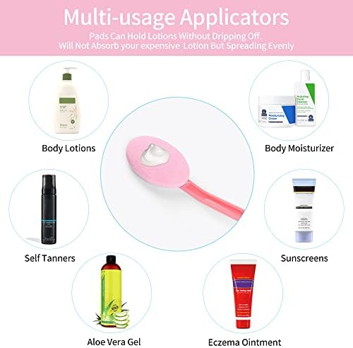 2 PCS Body Lotion Applicator Back Washer for Shower, Eyxformula Long Handle Self Tanning Back Applicator Back Lotion Applicators, Back Moisturizer Sunscreen Applicator