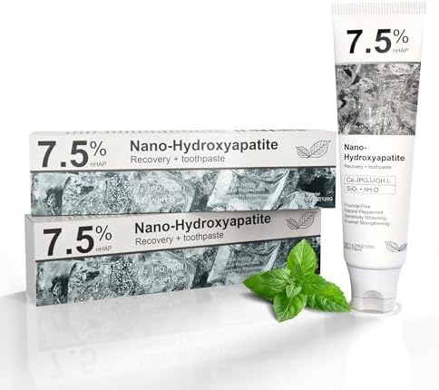 Hydroxyapatite Toothpaste for Advanced Enamel Protection, Fluoride-Free Nano Hydroxyapatite Toothpaste, Gentle and Effective Formula, Fresh Breath, Suitable for Sensitive Teeth 2 Pack