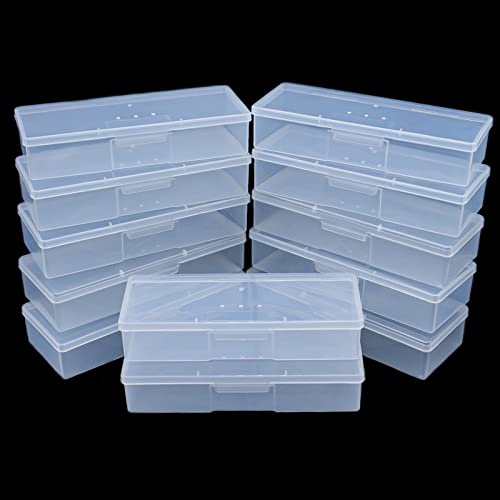 Clear Manicure Tool Box, Personal Nail Box Storage Case for Organizing, Plastic Nail Tool Box for Manicure Pedicure Kit (12pcs)