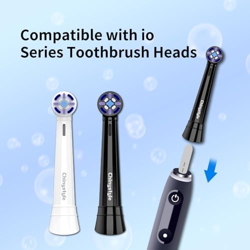 10 PCS iO Toothbrush Replacement Heads, Compatible with Oral B iO Toothbrush, Suitable for Oral B iO 3/4/5/6/7/8/9/10 Series Electric Toothbrushes, Black