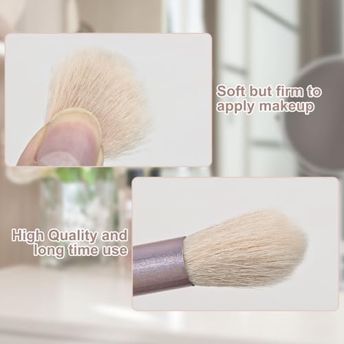 10 Sets Travel Size Makeup Brushes Set Mini Face Make up Brushes Brushes Bag for Makeup Party Favors Wedding Bridal Shower Favors Bridesmaid Gift Bachelorette Party Gift (lvory Beige, 10pc)