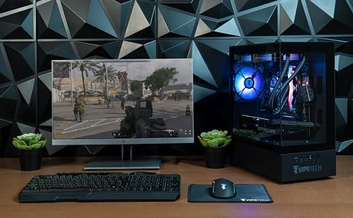 ViprTech Reaper 2.5 Liquid-Cooled PC - AMD Ryzen 7 8700F (5.0Ghz Turbo), AMD RX 7800 XT 16GB, 32GB DDR5 6400, 2TB NVMe SSD, 1000W Gold, VR-Ready, WiFi BT, Win 11, Gaming Desktop Computer, Black