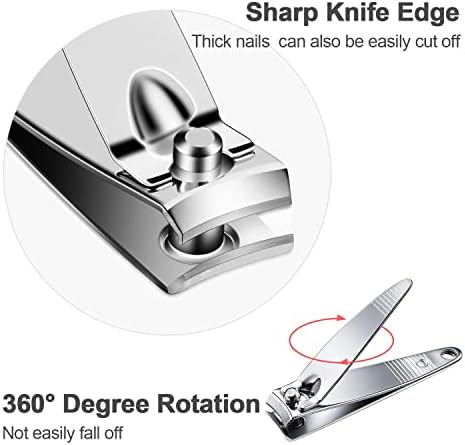 100-Pack Nail Clippers Bulk Toenail Fingernail Clippers Pack, Stainless Steel Fingernail Toe Nail Clippers,Portable Mini Nail Cutter Set for Men Women Homeless Care Package Supplies