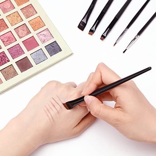 30 Pcs Eyeliner Brush Set Gel Angled Eye Liner Fine Flat Slanted Eyebrow Brushes Thin Makeup Tool for Women Girls Salon Beauty Cosmetic Esthetician Supplies