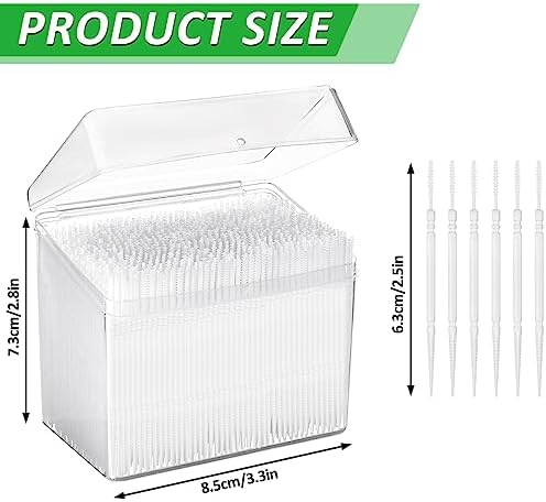 1100Pcs Dental Picks Plastic Toothpick Oral Hygiene 2 Way Interdental Brush Stick