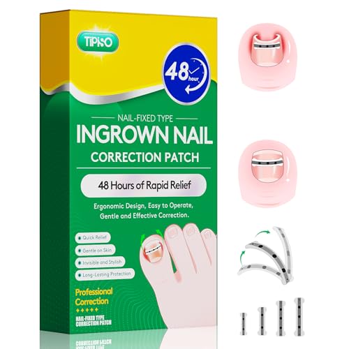 Ingrown Toenail Treatment Kit - Titanium Alloy Nail Corrector Tools, Quick Relief & Long-term Correction Patch for Ingrown Nails, Solution for Curved Toenail Repair & Removal (0.51/0.59/0.67/0.79in)