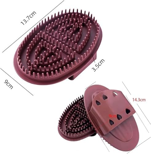 2PCS Meridian Brush Massage Body, Meridian Brush Massage Brush, Cepillo De Meridianos para Masajes, Full Body Relaxation Meridian Massage Brush, Beauty Salon Professional Custom (Brown)