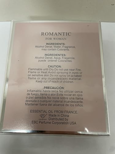 EBC Collection, ROMANTIC Perfume for Women, 3.4oz/100ml