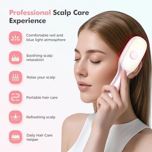 2025 New Upgraded Rechargeable 3-in-1 Scalp Massager Nano Mist Hair Oil Applicator Brush with Cooling Vibration & Hydrating Design | Effortless Detangling, Soothing Relaxation for All Hair Types