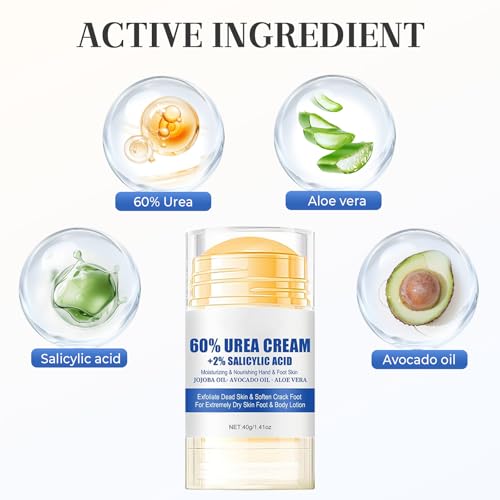 1.41oz Hydrating And Anti-Cracking Foot Cream 2025 New 60% Urea Moisturising And Relieves Cracking and Dryness Foot Cream for Women & Men Feet, Knee, Elbow, Hand (1)