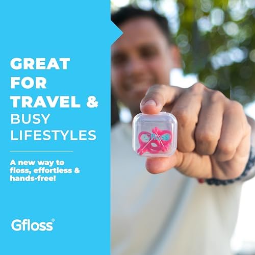 Hands-Free Dental Floss - 40 Count (Pack of 3) + Light Travel Case - Easy to Use, Discreet Flossers for Adults | Travel Floss | Thin Soft Floss for Tight Teeth | PFAS-Free | Unwaxed