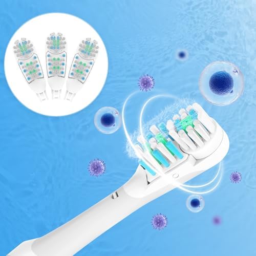 12 Pcs 3D White Replacement Toothbrush Heads Dual Clean Replacements Attachments Brush Heads Sensitive Refill Accessories fit for Oral B 4732 3733 4734