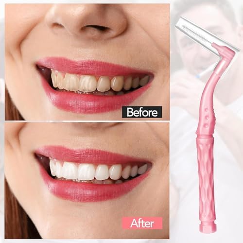 100pcs Interdental Brushes, 5 Sizes Braces Brush Set Soft Dental Brushes with Non-Slip Handle Angled Head Tooth Picks Floss Sticks Dental Floss Brushes for Braces Oral Cleaning