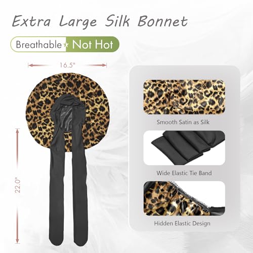 BONNET QUEEN Silk Bonnet for Sleeping Women Reversible Double Layer Satin Bonnet Hair Bonnet Night Sleep Cap for Curly Hair