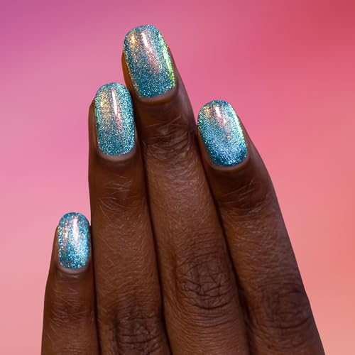 ILNP Flashing Lights - Vivid Teal Magnetic Shimmer Nail Polish