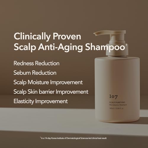 107 Clarifying Shampoo - Purifying Shampoo for Build Up, Dirt, Oil, Itchy, Dry Scalp – Fermented Vinegar & Ginseng for Refreshed & Revitalized Scalp - Paraben, Phthalate and Sulfate Free (16.9 oz)