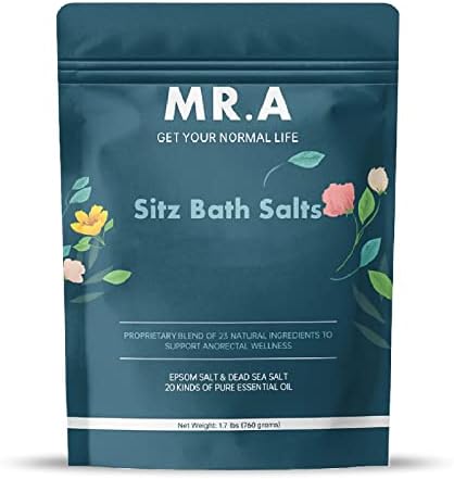 1.7 lbs Sitz Bath for Hemorrhoids,Premium Grade 23 Ingredients, Advanced Hemorrhoid Treatment Formula Epsom Salt Dead Sea Salt Essential Oils, Sitz Bath Salts for Hemorrhoids Toilet Seat Bathtug