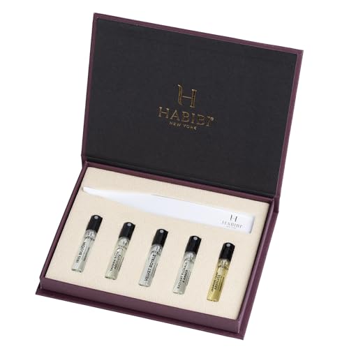 H HABIBI Deluxe Women's Fragrances Discovery Sample Set - Luxury Mini Perfumes for Women - Includes Iris, Magnolia, Jasmine Oud, & Rose Perfume Samples - 6 X 2ml Travel Size Perfume Samples