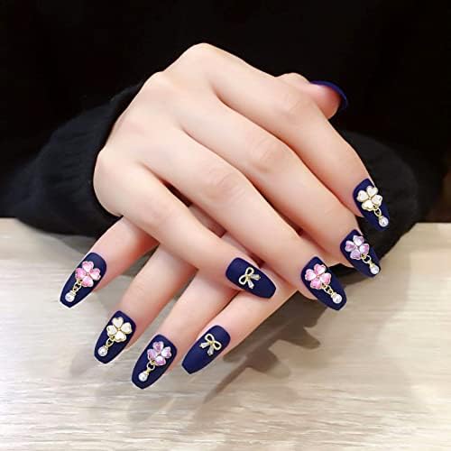 1 Pack of 50pcs 3D Nail Charms for Acrylic Nails with Art Nail Gems and Rhinestones (#1-Gold Tone)