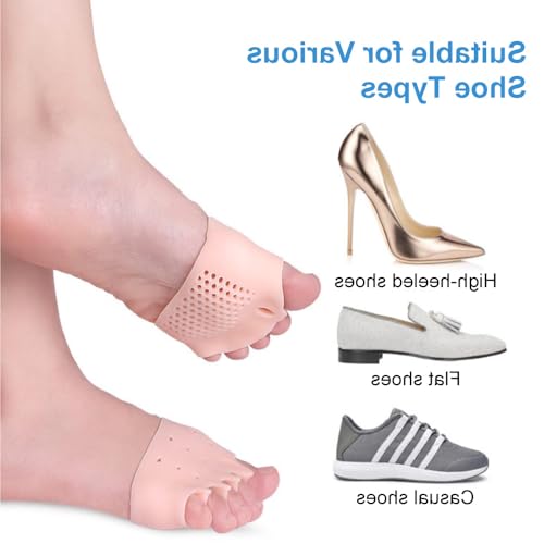 4 Pairs Hyggear Silicone Toe Separators for Women,Bunion Corrector Cushion Silicone Toe Separators for Women & Men