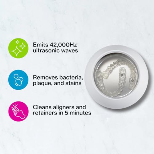 Invisalign Ultrasonic Cleaner | Powered by Zima Dental | Aligner and Retainer Cleaner | Arctic White