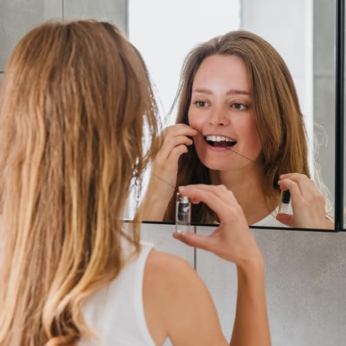 Biodegradable Bamboo Charcoal Eco Floss Refills | Refill 5-Pack | Vegan & Cruelty-Free | Zero Waste Dental Care | Mint